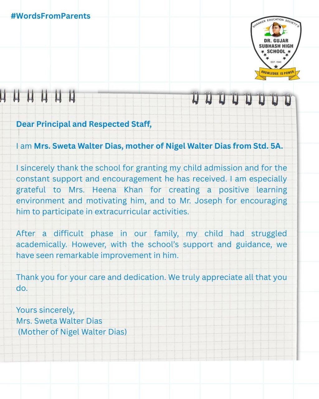 Parent of Nigel Dias